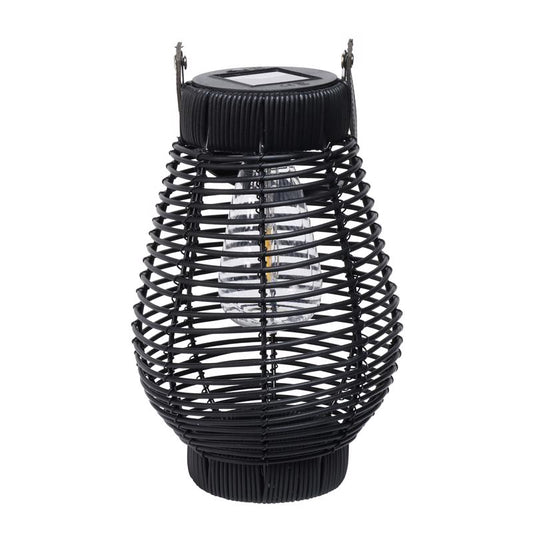Exhart Black Plastic 14 in. H Lantern