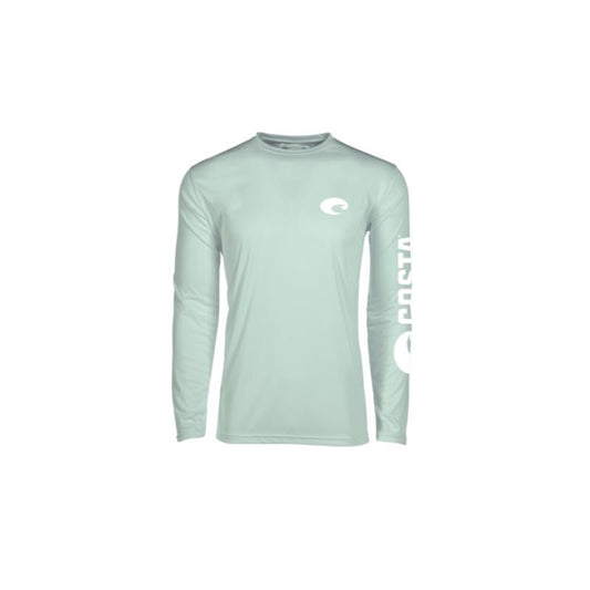 Costa XXL Long Sleeve Men's Crew Neck Mint Technical Crew Tee Shirt