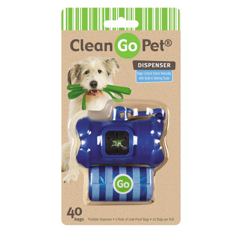 PET WASTE BAG W/DISP BLU