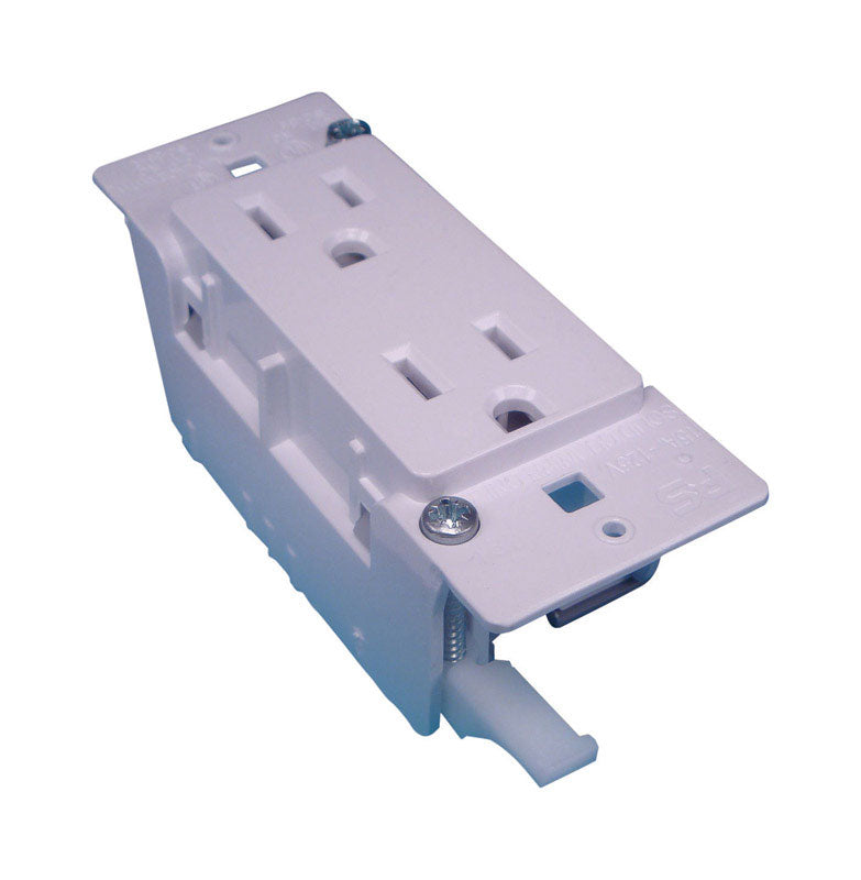 RECEPTCL DUPLX RV WHT