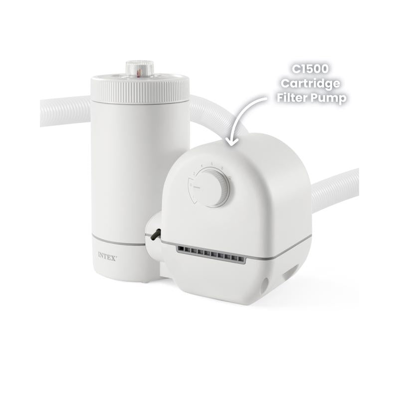 Intex Krystal Clear Above Ground Filter Pump 1500 gal 14.1 in. H X 18.1 in. W X 12.5 in. L