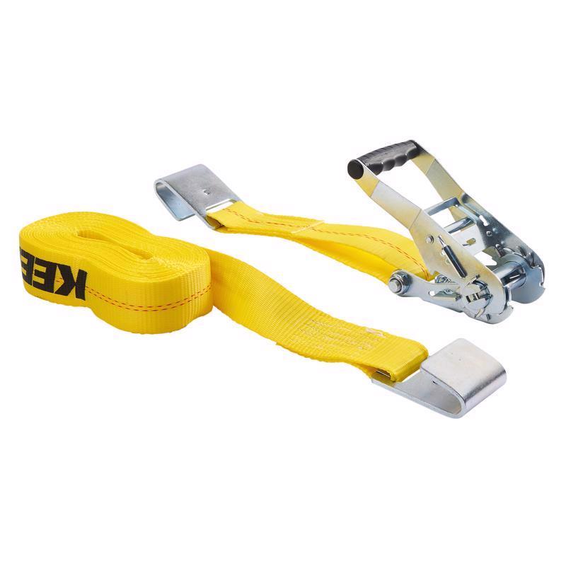 TIE DWN W/RTCHT YLW 2"