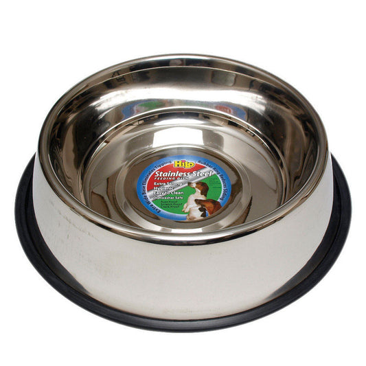PET BOWL DOG 96OZ SLVR