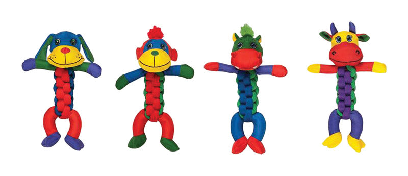 BRAIDED BODY DOG TOY LG
