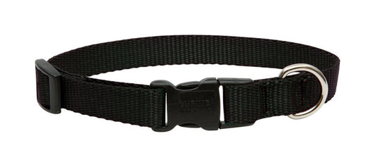 DOG COLLAR 9-14"BLK ADJ