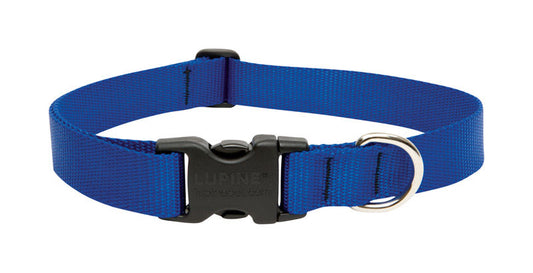 DOG COLLAR 16-28"BLU ADJ