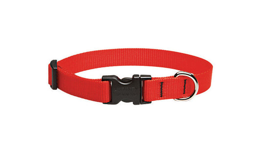 DOG COLLAR 9-14"RED ADJ