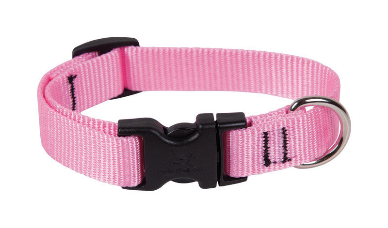 DOG COLLAR 9-14"PNK ADJ