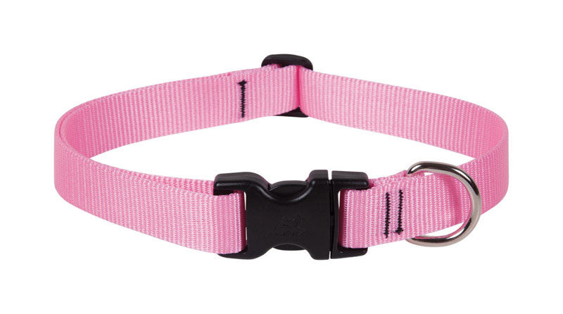 DOG COLLAR 12-20"PNK ADJ