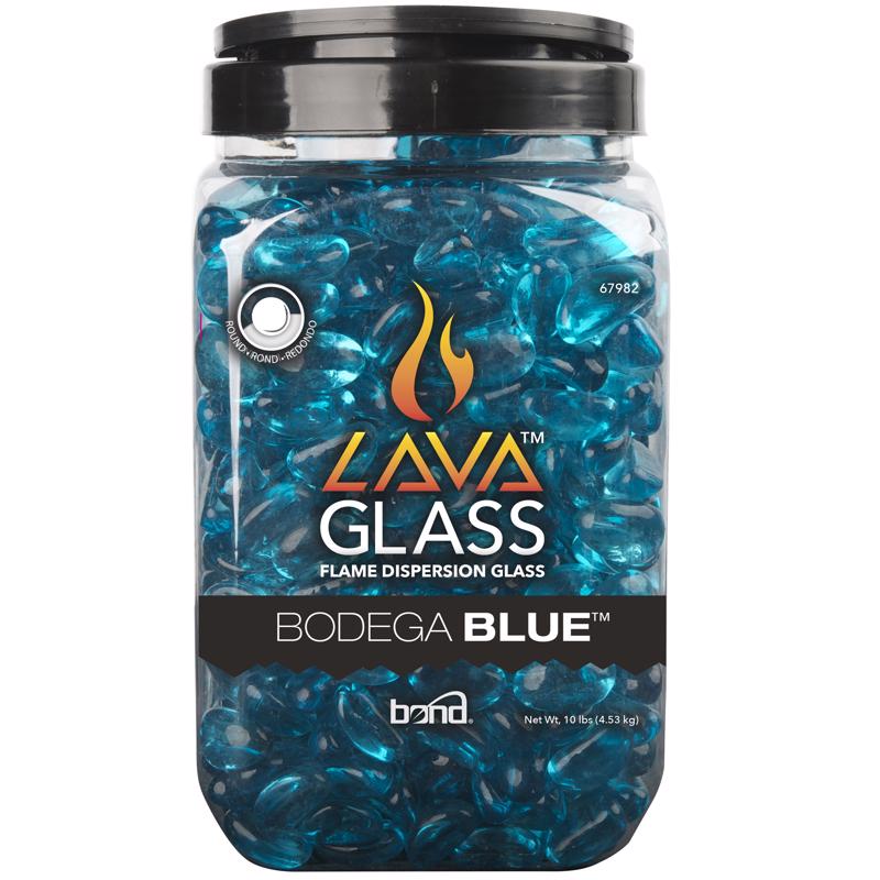 FIRE PIT LAVA GLASS BLUE