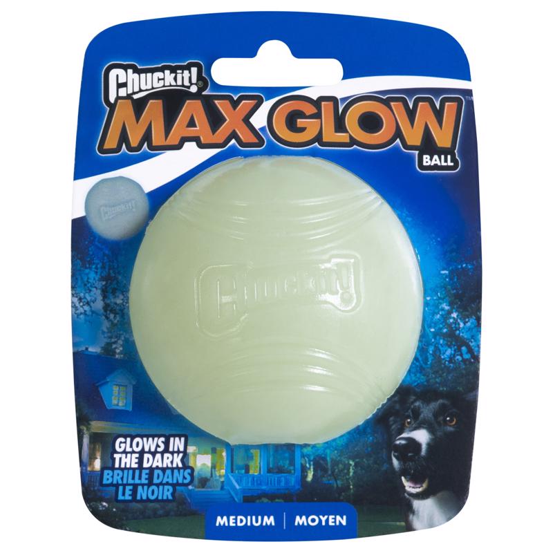 DOG TOY MD WHT MAX GLOW