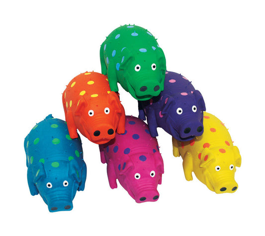 DOG TOY LG POLKA DOT PIG