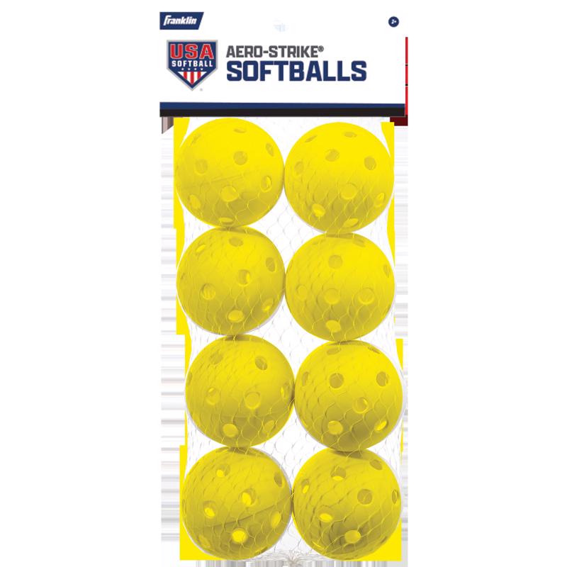 Franklin Yellow Plastic Softballs 6 pk
