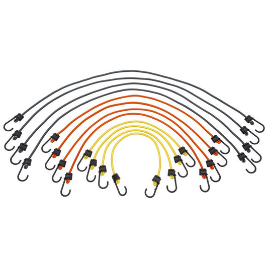 Keeper Assorted Bungee Cord Set 24 in. L X 0.315 in. 12 pk