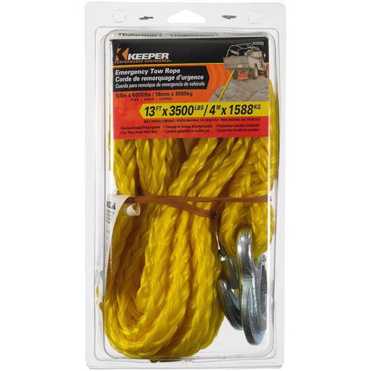 Keeper 5/8 in. W X 13 ft. L Yellow Tow Rope 3500 lb 1 pk