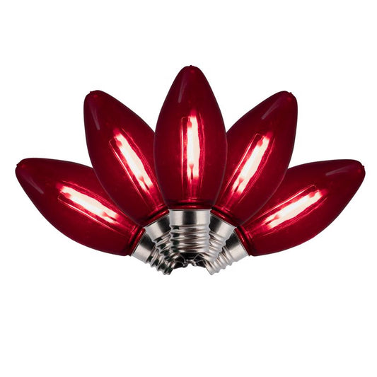 LED SM TRAN C9 RED 25PK
