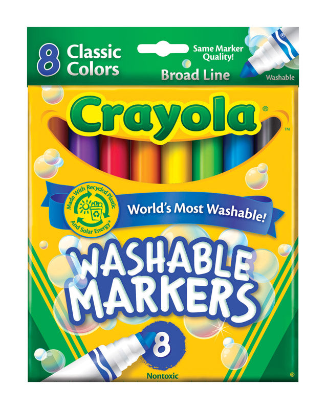 MARKERS ASST BROAD 8PK