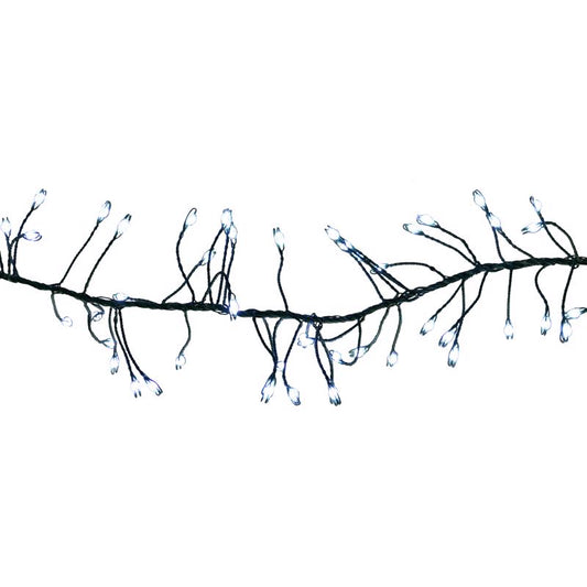 Celebrations Platinum LED Big Seed Cluster Pure White 250 ct String Christmas Lights 10 ft.