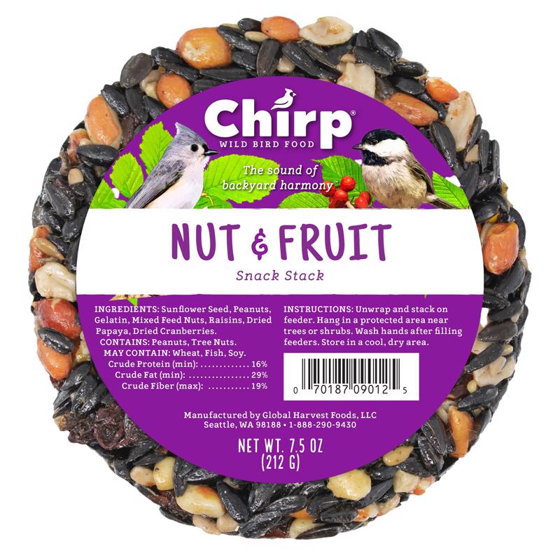 Chirp Snack Stack Nut and Fruit Wild Bird Food 7.5 oz