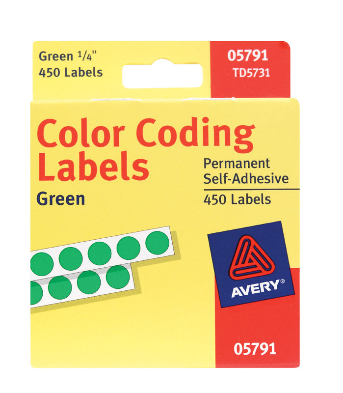 COLOR CODING LABEL GRN