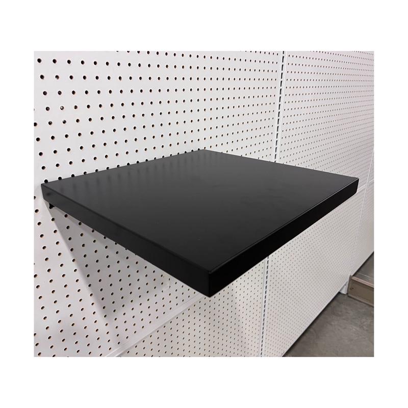 17 in. W X 16 in. D Black Metal Floating Shelf 1 pk