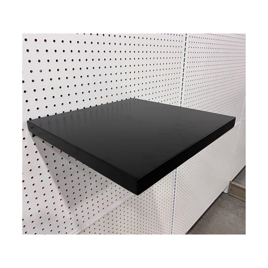 17 in. W X 16 in. D Black Metal Floating Shelf 1 pk