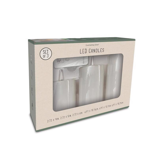 Gerson Everlasting Glow White No Scent LED Flameless Flickering Candle