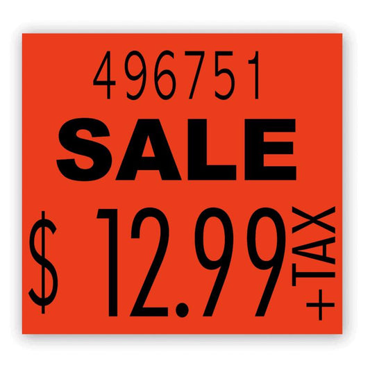 PRICE LABEL RND RED