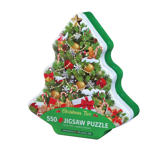 Eurographics Christmas Tree Tin Collectible Tins with Puzzles Multicolored 550 pc