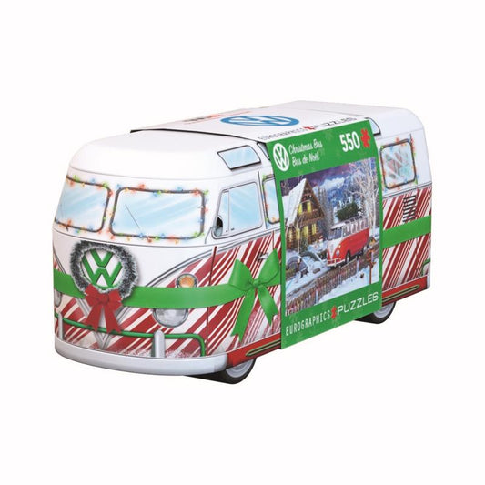 Eurographics VW Christmas Bus Tin Collectible Tins with Puzzles Multicolored 550 pc