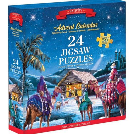 Eurographics Nativity Book Advent Calendar Jigsaw Puzzles Multicolored 1200 pc