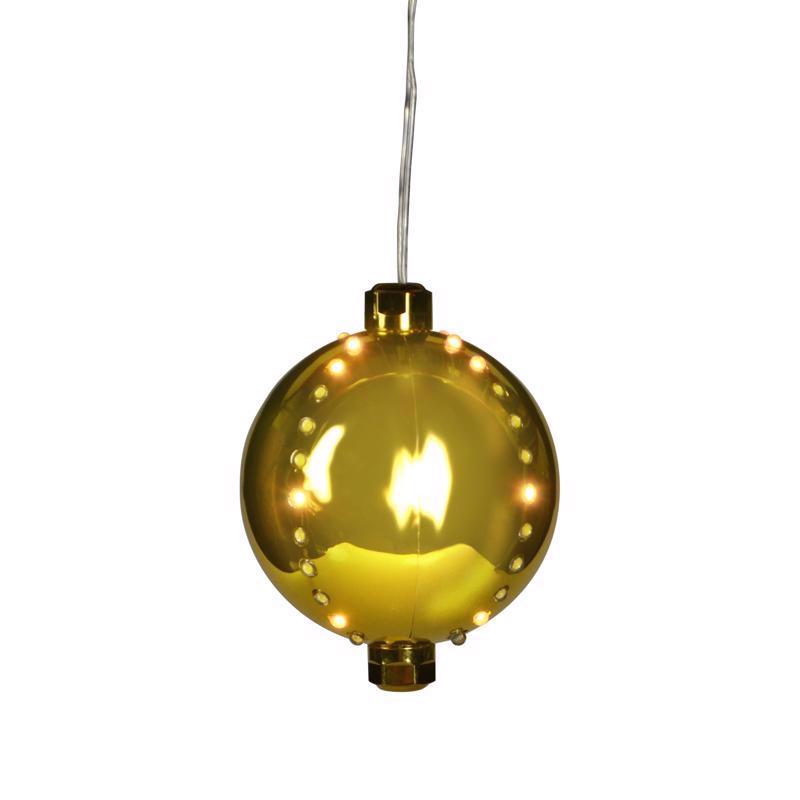 HNGNG DCR LED ORN GLD 4"