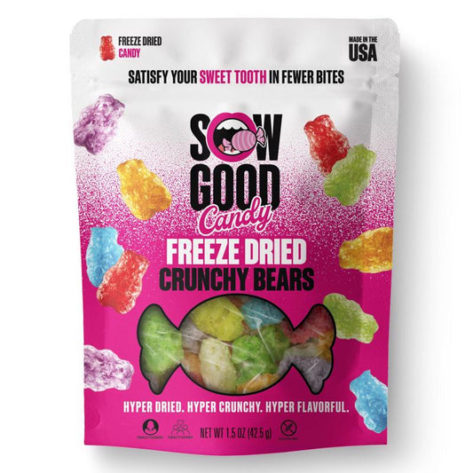 Sow Good Freeze Dried  Crunchy Bears Candy Bites 1.5 oz