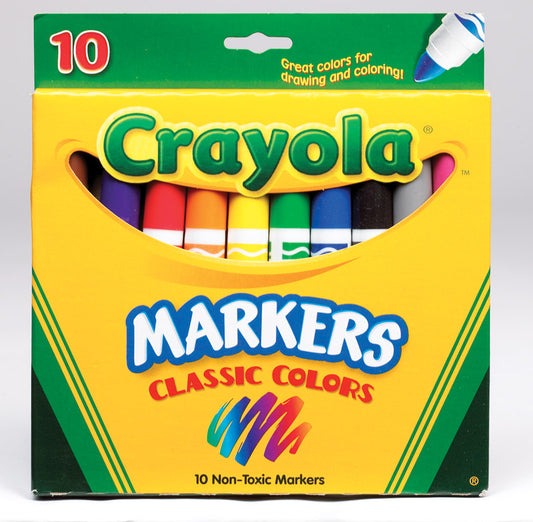 MARKERS ASST BROAD 10PK