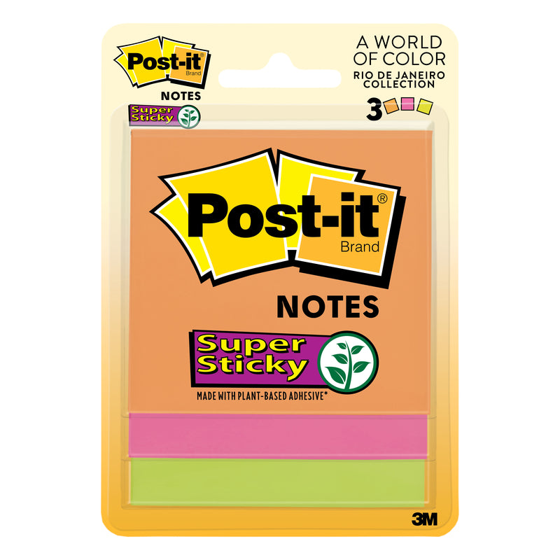 STICKY NOTES 3X3 ASST 3P